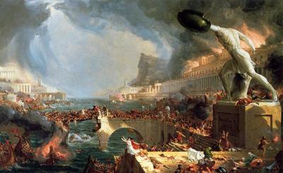 The Course of Empire - Destruction, óleo sobre tela, 1836, Thomas Cole.